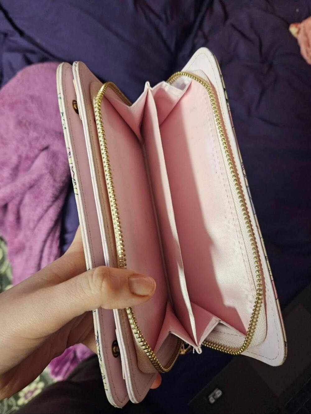 Sugar bones cute & naughty large zip-around wallet - Picture 4 of 4
